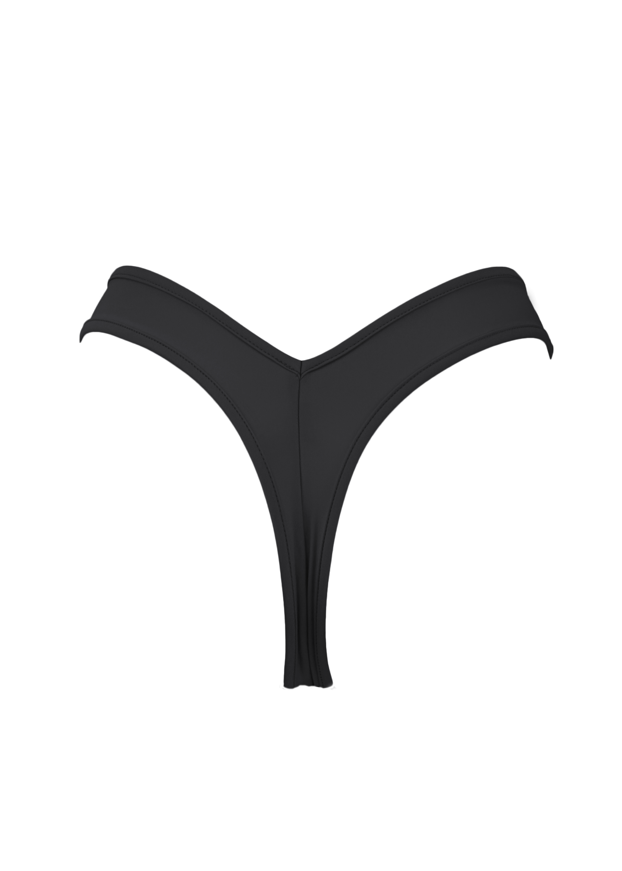 Sexy High-cut Thong Swimwear Bikini Bottom / LULY SWIM BLACK - EXES LINGERIE