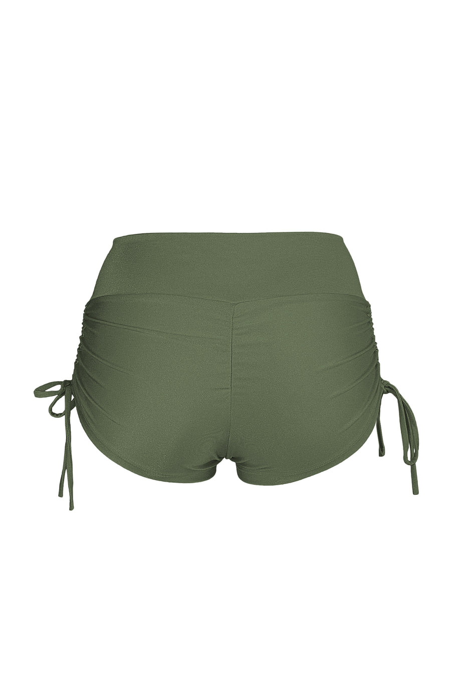 Drawstring side Short Scrunch Back / SHORT V / KHAKI - EXES LINGERIE