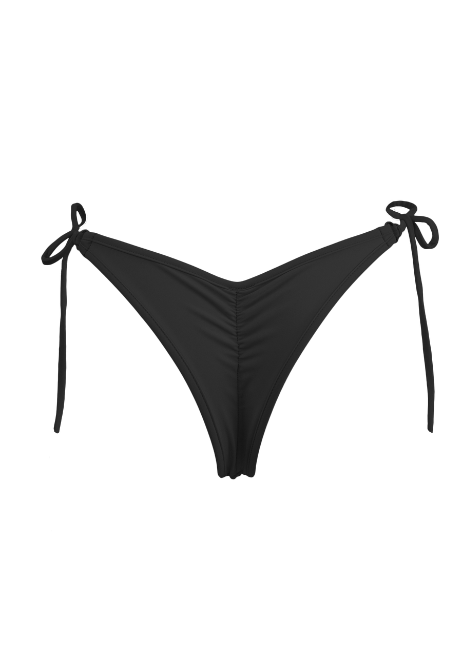 Sexy Swimwear Scrunch Back  Bikini Bottom / RINGO SWIM BLACK - EXES LINGERIE