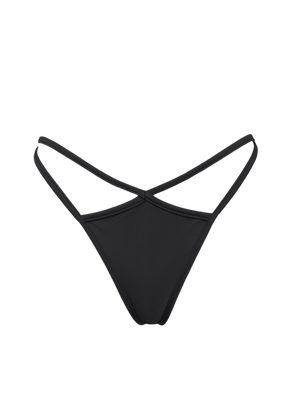 Strappy Swimwear Scrunch Back  Bikini Bottom / WIFI SWIM BLACK - EXES LINGERIE