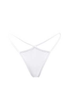 Strappy Swimwear Scrunch Back  Bikini Bottom / WIFI SWIM WHITE - EXES LINGERIE