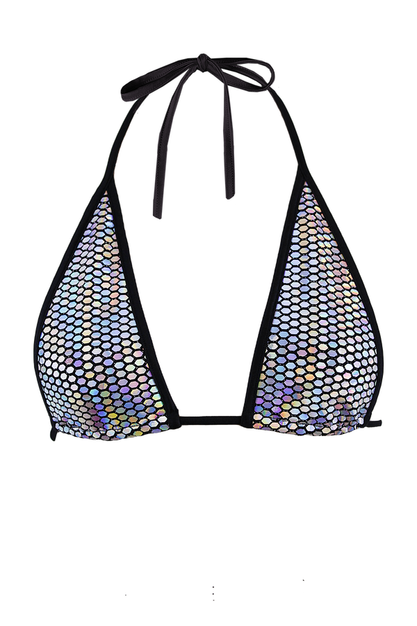Sexy Holographic Triangle Bikini Top / PRISMA TRIANGLE TOP