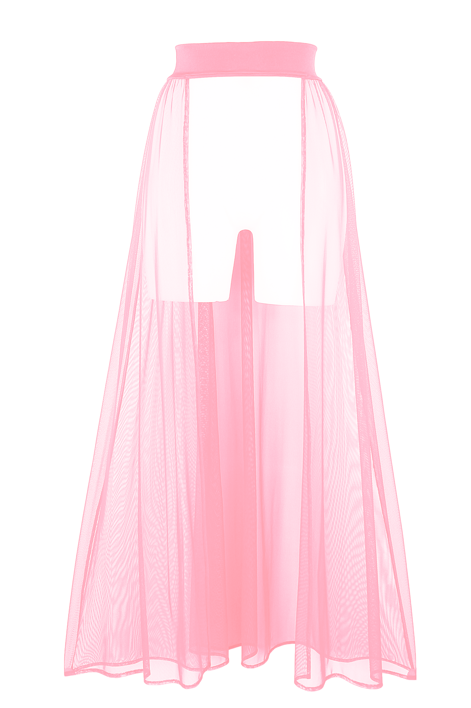 MESH MAXI SKIRT / Cover-up Long Festivals Skirt / RESORT SKIRT BABY PINK - EXES LINGERIE