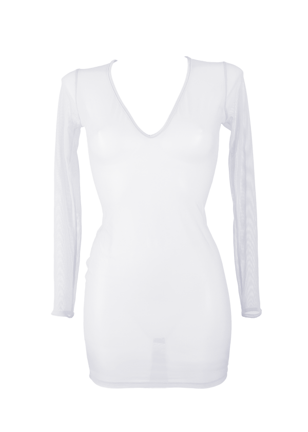Dress Long Sleeve Cover-Up / SUNSET DRESS SWIM WHITE - EXES LINGERIE