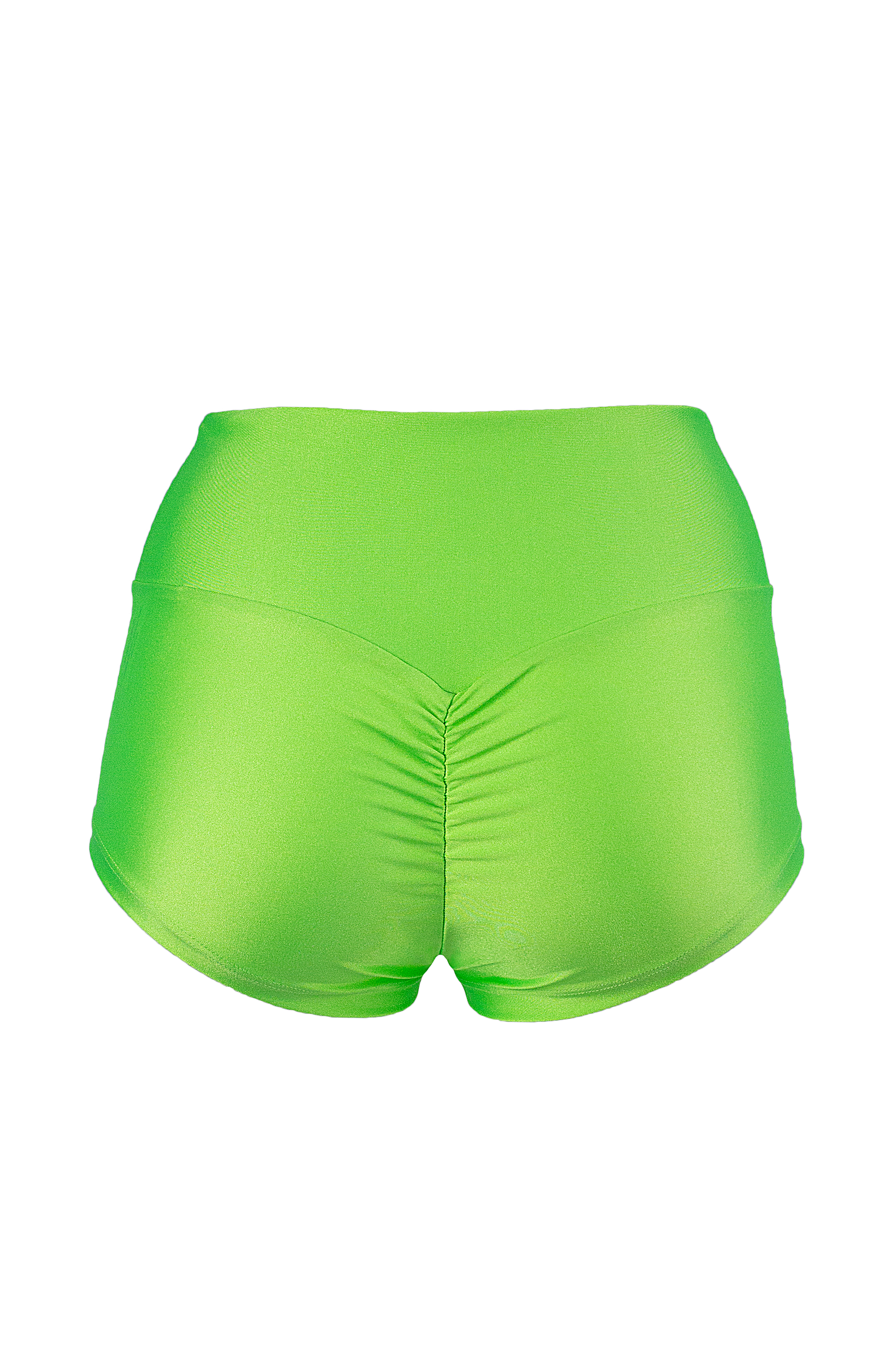 Gemini 1 Athletic Short Scrunch Butt / SHORT RUCHED BACK / Lime - EXES LINGERIE